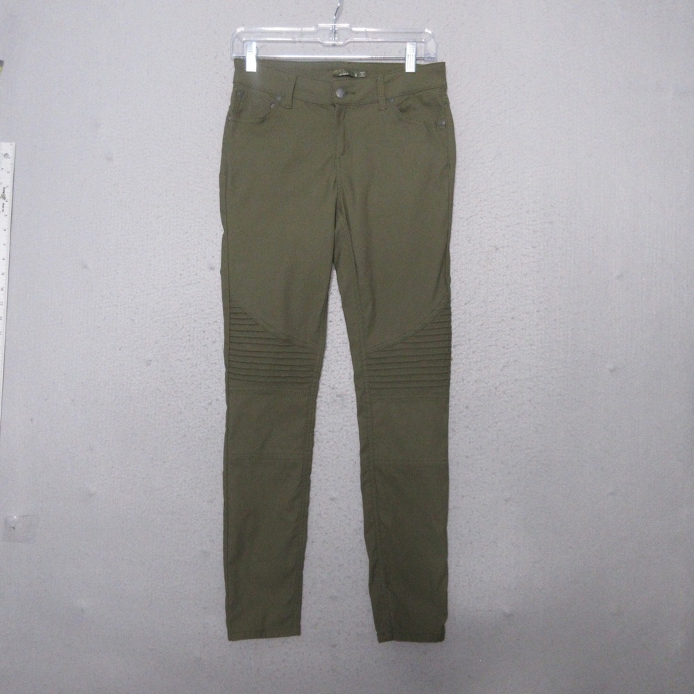 Prana‎ Pants Moto Skinny Olive Green Stretch Hiking Outdoor Utility Camp Active